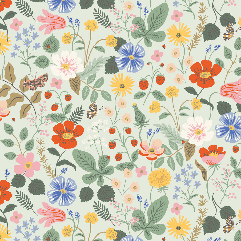 Rifle Paper Co. - Primavera - Citrus Floral - Black Canvas Fabric