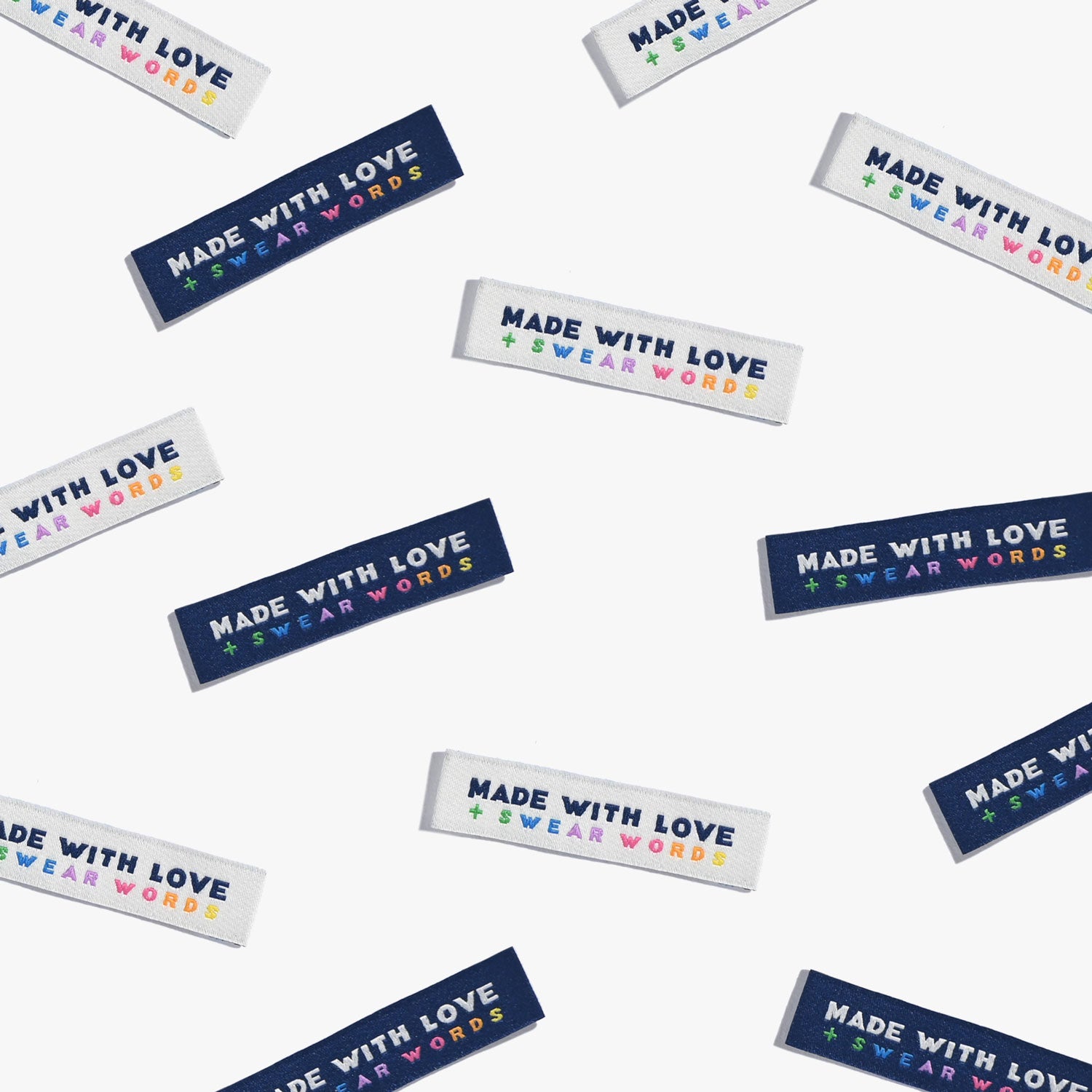 Handmade Rainbow Woven Clothing Labels by Kylie and the Machine - 6 labels  per pack > Kylie and the Machine Woven Labels > Fabric Mart