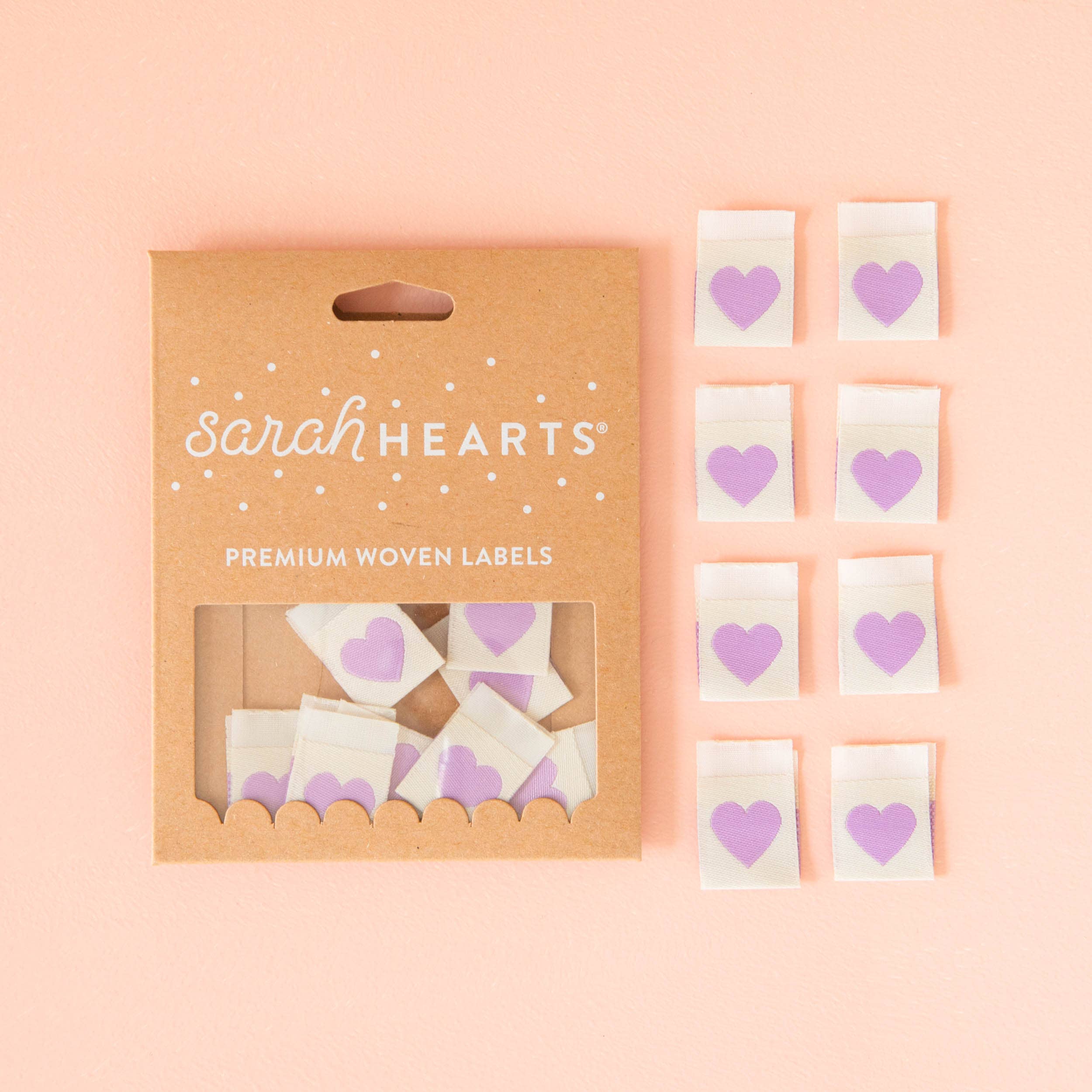 Sweet Heart Satin Tags- Small branding labels – EverEmblem